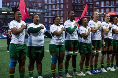 190926 Wales v South Africa, Vodafone Wales WXV Series - South Africa line up for the anthems