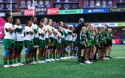 190926 Wales v South Africa, Vodafone Wales WXV Series - South Africa line up for the anthems