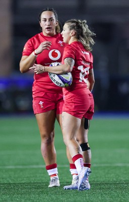 190926 Wales v South Africa, Vodafone Wales WXV Series - Courtney Keight of Wales and Keira Bevan of Wales