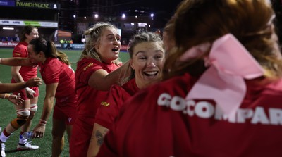 190926 Wales v South Africa, Vodafone Wales WXV Series - Keira Bevan of Wales at the end of the match