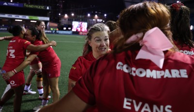 190926 Wales v South Africa, Vodafone Wales WXV Series - Keira Bevan of Wales at the end of the match