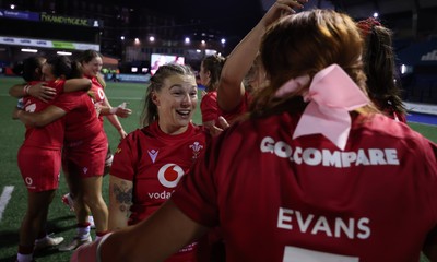 190926 Wales v South Africa, Vodafone Wales WXV Series - Keira Bevan of Wales at the end of the match