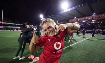 190926 Wales v South Africa, Vodafone Wales WXV Series - Alex Callender of Wales  celebrates at the end of the match