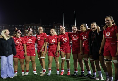 190926 Wales v South Africa, Vodafone Wales WXV Series - Wales players at the end of the match