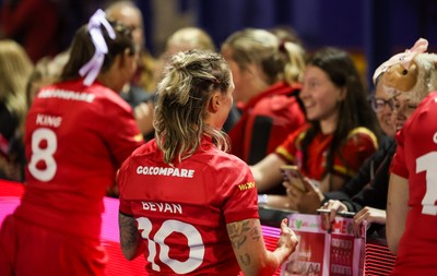 190926 Wales v South Africa, Vodafone Wales WXV Series - Keira Bevan of Wales at the end of the match