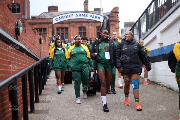 180926 - Wales Women v South Africa Women - Vodafone Wales WXV Series - South Africa arrive at the Arms Park