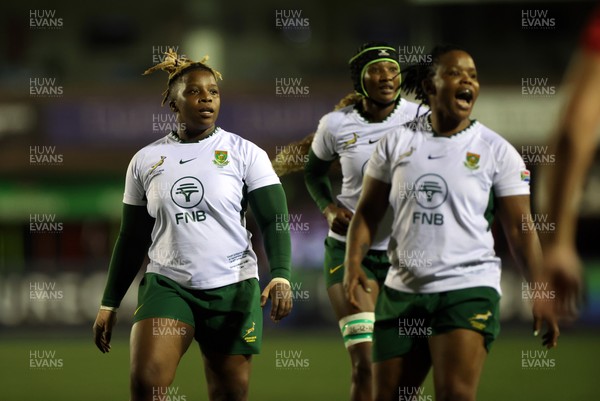180926 - Wales Women v South Africa Women - Vodafone Wales WXV Series - Nombuyekezo Mdliki of South Africa 