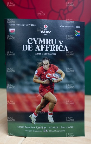 180926 Wales v South Africa, Vodafone Wales WXV Series - The match programme in the Wales changing room ahead of the match