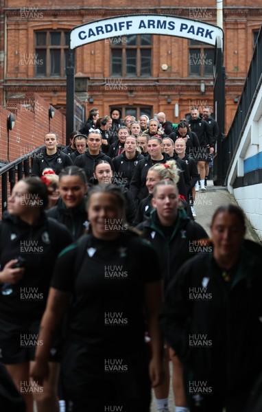 180926 Wales v South Africa, Vodafone Wales WXV Series -The Wales Women squad make their way from the hotel to the ground ahead of the match
