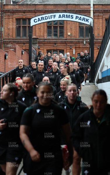 180926 Wales v South Africa, Vodafone Wales WXV Series -The Wales Women squad make their way from the hotel to the ground ahead of the match
