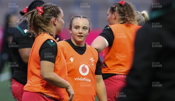 180926 Wales v South Africa, Vodafone Wales WXV Series - Shanelle Williams of Wales during warm up