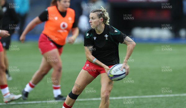 180926 Wales v South Africa, Vodafone Wales WXV Series - Keira Bevan of Wales during warm up