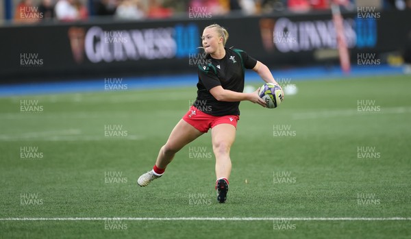 180926 Wales v South Africa, Vodafone Wales WXV Series - Seren Lockwood of Wales during warm up