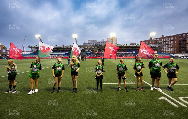 190926 Wales v South Africa, Vodafone Wales WXV Series - Mascots line up ahead of the match