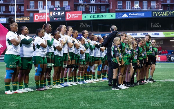 190926 Wales v South Africa, Vodafone Wales WXV Series - South Africa line up for the anthems