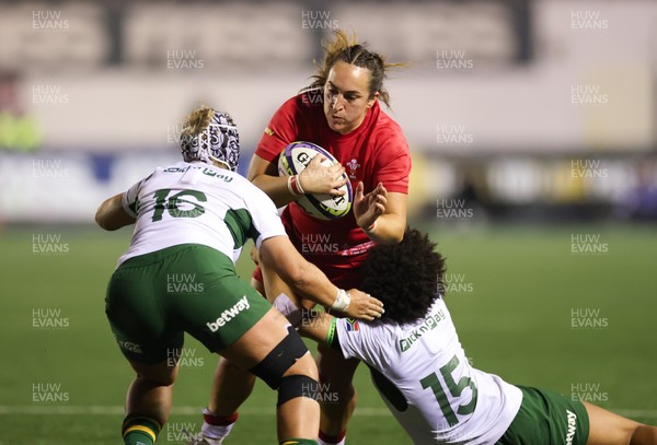 190926 Wales v South Africa, Vodafone Wales WXV Series - Courtney Keight of Wales is held by Byrhandre Dolf of South Africa