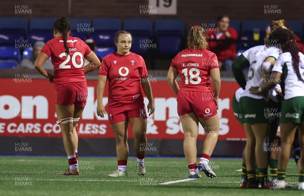 190926 Wales v South Africa, Vodafone Wales WXV Series - Shanelle Williams of Wales, with Elan Jones of Wales