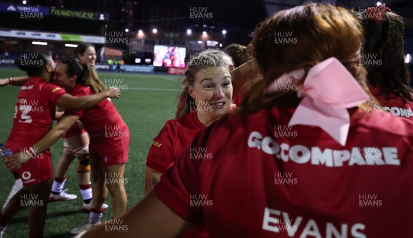 190926 Wales v South Africa, Vodafone Wales WXV Series - Keira Bevan of Wales at the end of the match