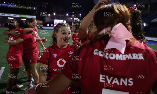 190926 Wales v South Africa, Vodafone Wales WXV Series - Keira Bevan of Wales at the end of the match