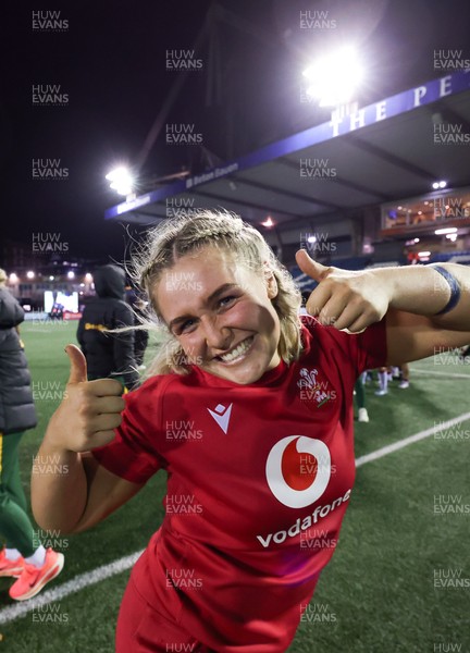 190926 Wales v South Africa, Vodafone Wales WXV Series - Alex Callender of Wales  celebrates at the end of the match