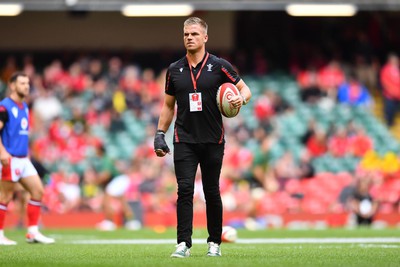 190823 - Wales v South Africa - Vodaphone Summer Series - Gareth Anscombe of Wales during the warm up