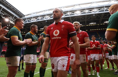 190823 - Wales v South Africa - Vodafone Summer Series - Cai Evans of Wales at full time