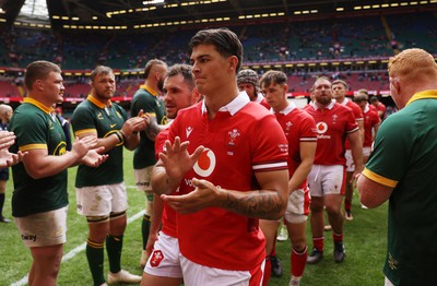 190823 - Wales v South Africa - Vodafone Summer Series - Louis Rees-Zammit of Wales at full time