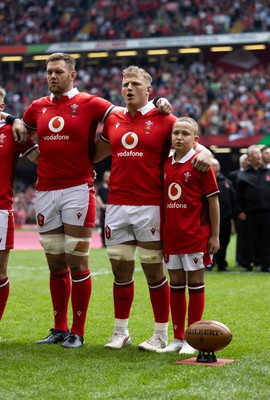 190823 - Wales v South Africa - Vodafone Summer Series - Jac Morgan of Wales signs the anthem