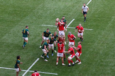 190823 - Wales v South Africa - Summer Series - Will Rowlands of Wales wins a lineout