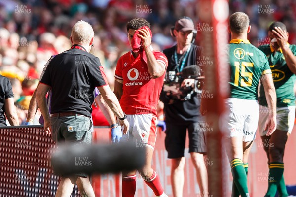 190823 - Wales v South Africa - Summer Series - Rio Dyer of Wales leaves the field injured