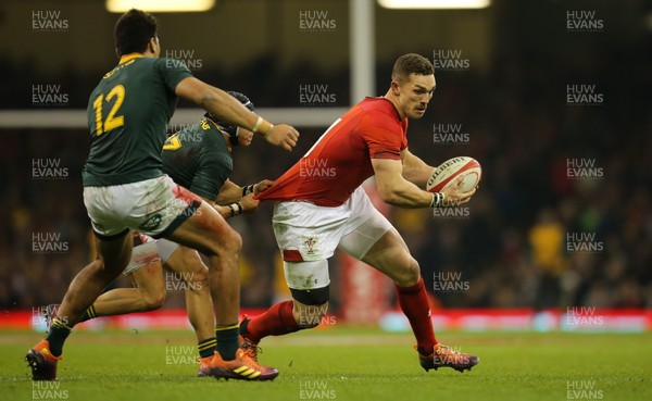 241118 - Wales v South Africa, Under Armour Series 2018 - George North of Wales is held