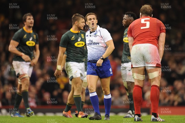 241118 - Wales v South Africa - Under Armour Series - Referee Luke Pearce 