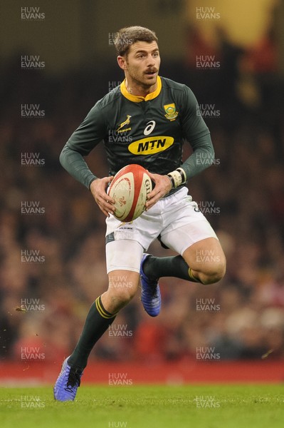 241118 - Wales v South Africa - Under Armour Series - Willie le Roux of South Africa 