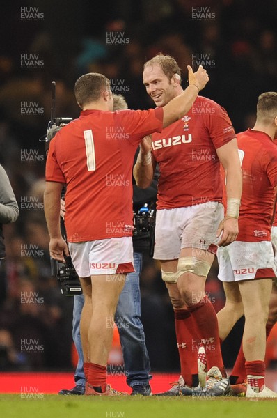 241118 - Wales v South Africa - Under Armour Series - Nicky Smith of Wales and Alun Wyn Jones of Wales 