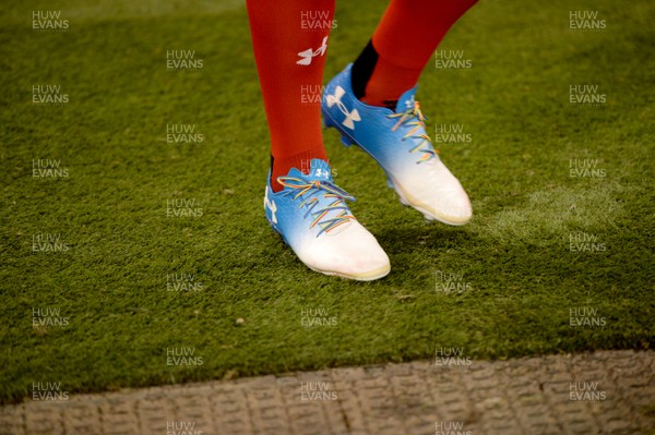 241118 - Wales v South Africa - Under Armour Series -  Hadleigh Parkes of Wales wears rainbow laces