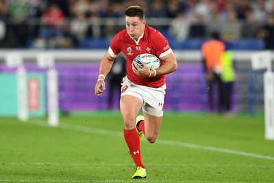 271019 - Wales v South Africa - Rugby World Cup Semi-Final - Josh Adams of Wales runs with the ball