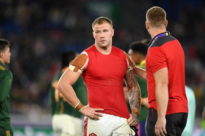 271019 - Wales v South Africa - Rugby World Cup Semi-Final - Dejected Ross Moriarty of Wales