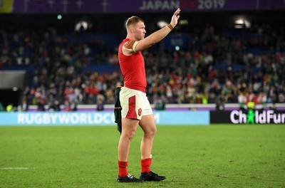 271019 - Wales v South Africa - Rugby World Cup Semi-Final - Dejected Ross Moriarty of Wales