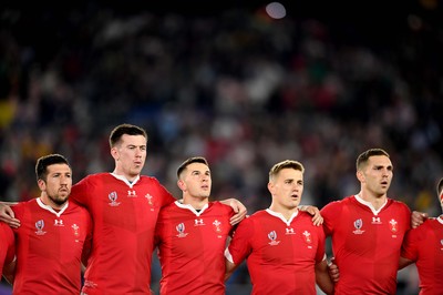 271019 - Wales v South Africa - Rugby World Cup Semi-Final - Justin Tipuric, Adam Beard, Owen Watkin, Jonathan Davies and George North