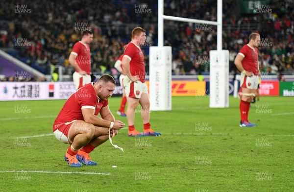 271019 - Wales v South Africa - Rugby World Cup Semi-Final - Dejected Dillon Lewis of Wales at full time