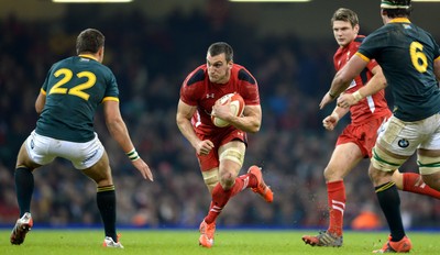 291114 - Wales v South Africa - Dove Men Series -Sam Warburton of Wales takes on Handre Pollard of South Africa