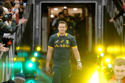 291114 - Wales v South Africa - Dove Men Series -Jean de Villiers of South Africa leads out his side