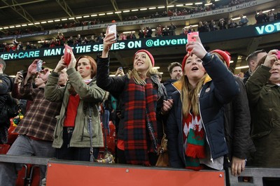 291114 - Wales v South Africa - Dove Men Series - Fans enjoy the games atmosphere 