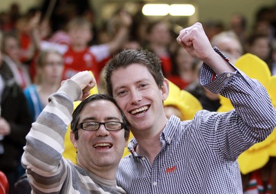 291114 - Wales v South Africa - Dove Men+Care Series -fans of Wales enjoy the game