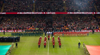 291114 - Wales v South Africa, Dove Men Series 2014, Cardiff - General view of the Millennium Stadium during the match