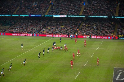 291114 - Wales v South Africa, Dove Men Series 2014, Cardiff - General view of the Millennium Stadium during the match