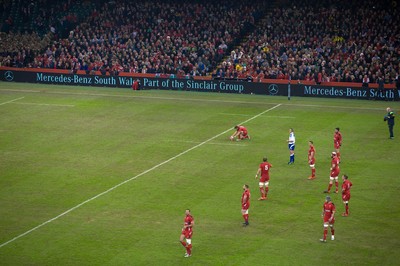 291114 - Wales v South Africa, Dove Men Series 2014, Cardiff - General view of the Millennium Stadium during the match