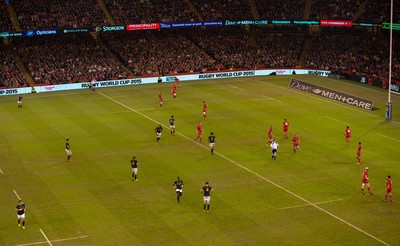 291114 - Wales v South Africa, Dove Men Series 2014, Cardiff - General view of the Millennium Stadium during the match