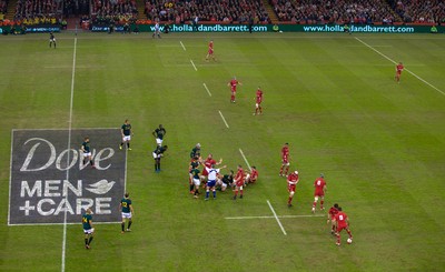 291114 - Wales v South Africa, Dove Men Series 2014, Cardiff - General view of the Millennium Stadium during the match