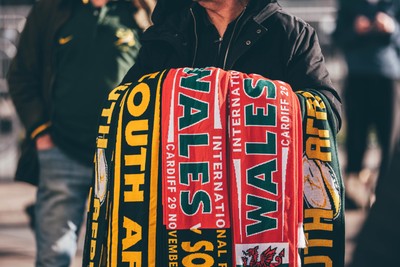 291125 - Wales v South Africa - Quilter Nations Series - Matchday colour in Cardiff City Centre ahead of the game 